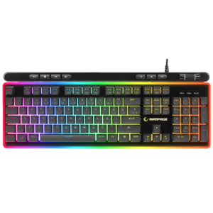 Rampage SHINE K14 Siyah USB RGB Membrane Türkçe Kablolu Gaming Klavye
