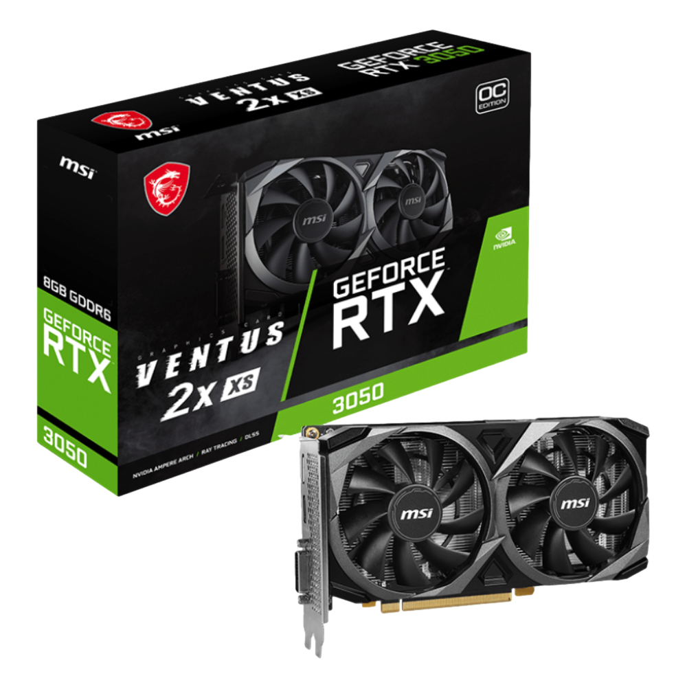MSI GeForce RTX 3050 VENTUS 2X XS 8GB OC 8GB GDDR6 128 Bit RGB LHR Ekran Kartı